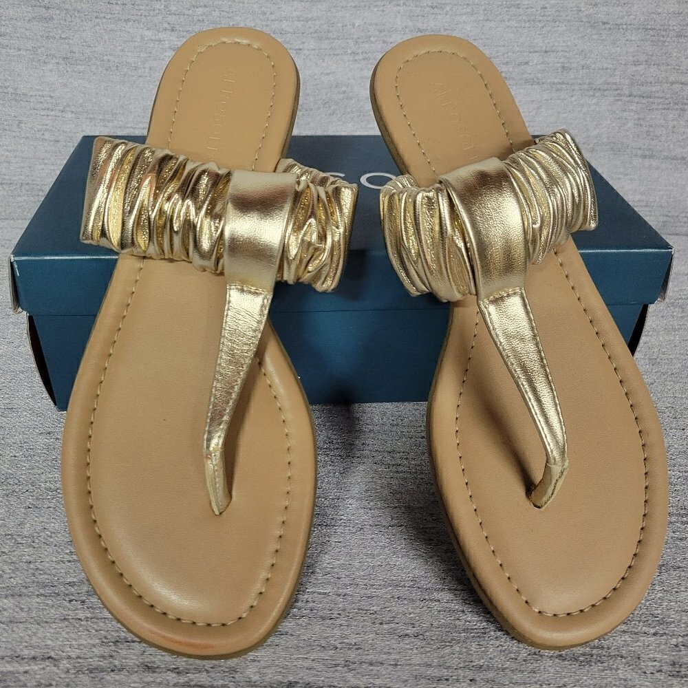 Women Aerosoles Cady Thong Sandal Soft Gold
